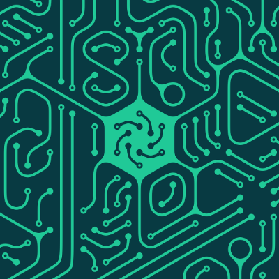 Illustrative, hexagonally wired, circuit board